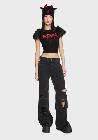 Never Blessed Distressed Jeans