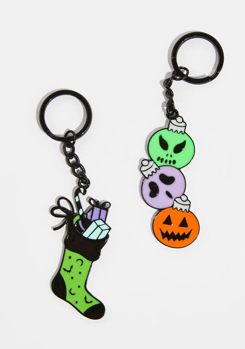 Spooky Scary Keychain Set