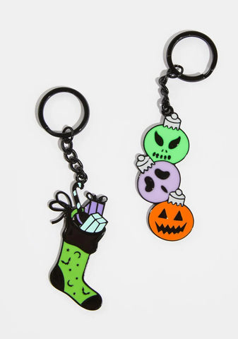Spooky Scary Keychain Set
