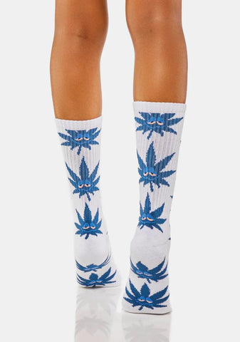 White Green Buddy Crew Socks