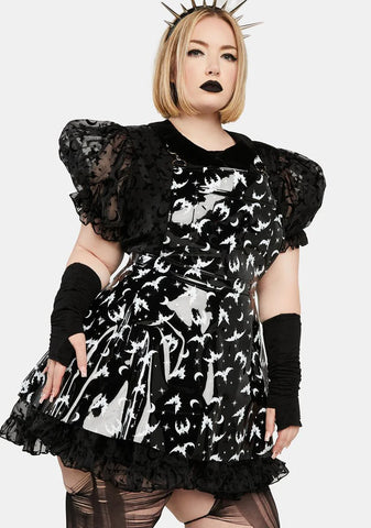 Plus Bat My Lashes Pinafore Dress