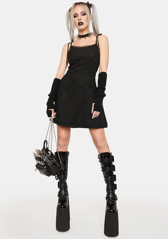 Noir Never Letting Go Mini Dress