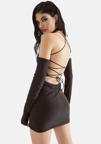 On The Town Open Back Mini Dress