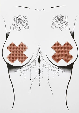 Pink Shiney Hiney Iridescent Rhinestone Pasties And Panty Set