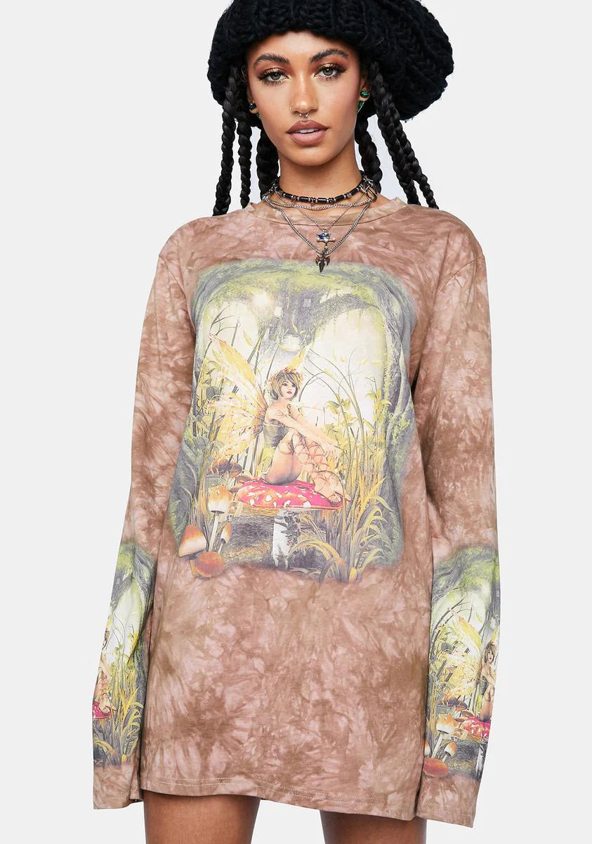 Wishing On A Toadstool Oversized Tee