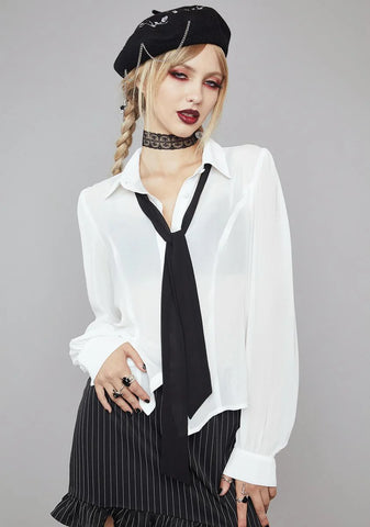 Sent To Detention Chiffon Blouse