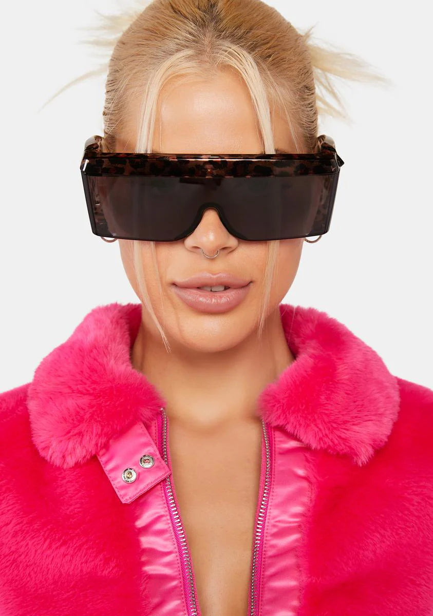 Lush Leopard Shield Sunglasses