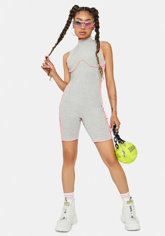 Keeps Me Going Mock Neck Romper