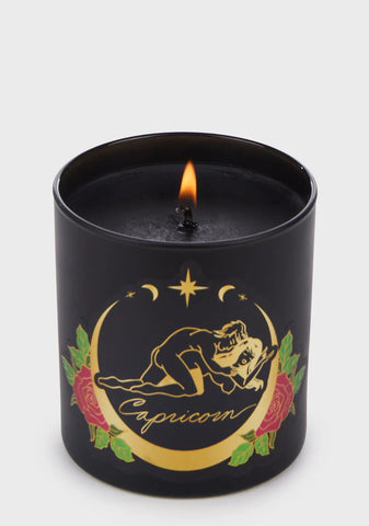 Rose Petal Capricorn Zodiac Candle