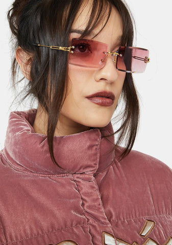Sweet Model Behavior Rectangle Sunglasses