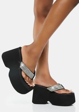 Gwen Rhinestone Platform Sandals