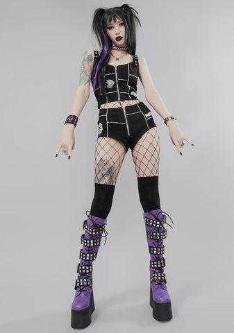 Horror Show Patched Micro Shorts