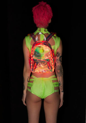 Iridescent Mini Light Up Backpack