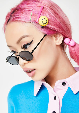 Night Boy Bye Oval Sunglasses