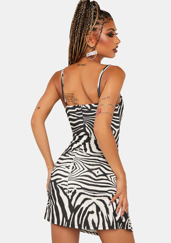Blanc Zebra Kamala Mini Dress