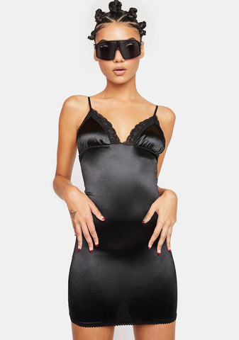 Underground Nights Satin Mini Dress