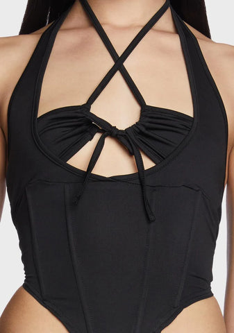 Synergy Bae Corset Top - Black