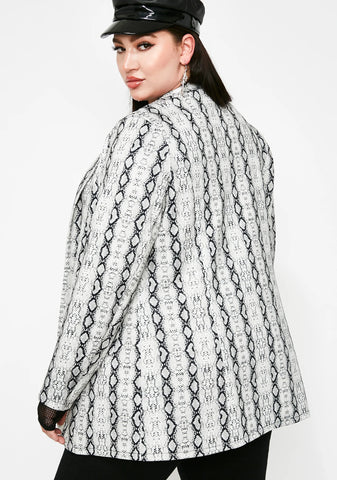 Miss Toxic Bite Snake Print Blazer