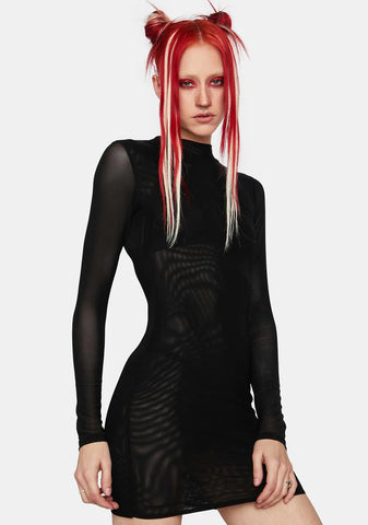 Test My Patience Mesh Mini Dress