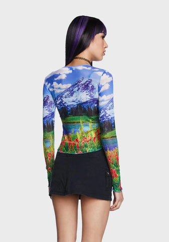 Picture Perfect Mesh Top