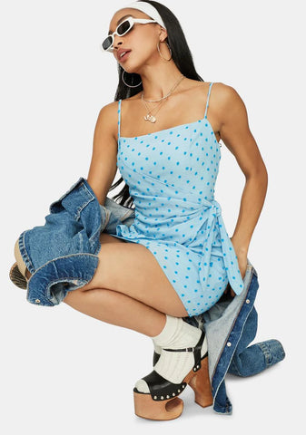 New Beginning Wrap Mini Dress