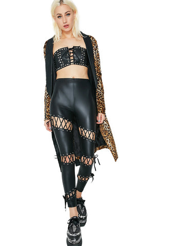 Rebellion Matte Lace-Up Leggings