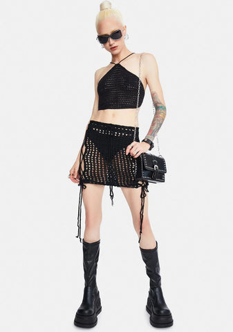 Stand Too Close Crochet Halter Top