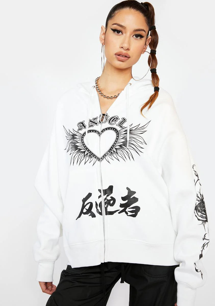 Guardian Angel Zip Up Hoodie