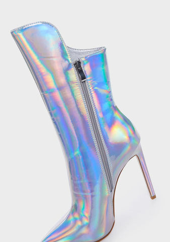 Silver Halo Ankle Boots