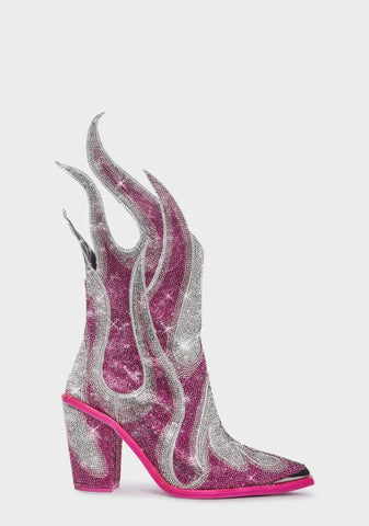 Sheriff Shine Cowboy Boots - Fire