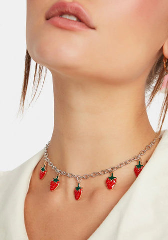 Strawberry Treats Chain Necklace