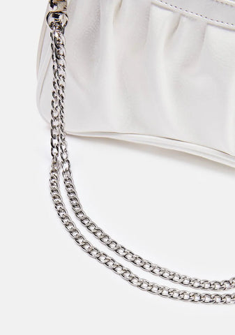 Filter Ruched PVC Shoulder Bag