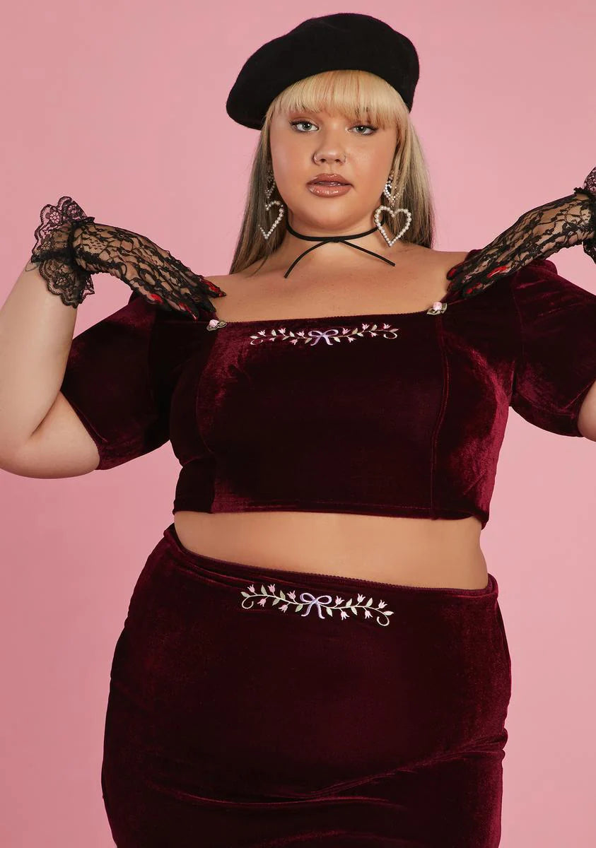 Slowly Fade Into You Velvet Top