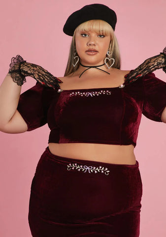 Slowly Fade Into You Velvet Top