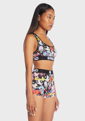 The Powerpuff Girls Squad Sports Bra