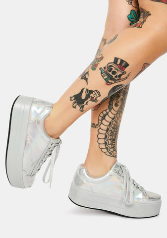 Reindeer Games Holographic Platform Sneakers