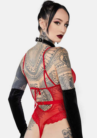 The Fire Within Sheer Bodysuit