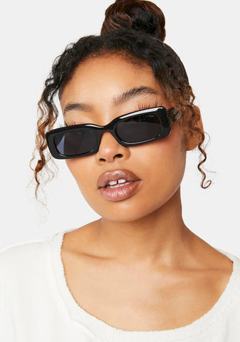 Black Supernova Rectangle Sunglasses