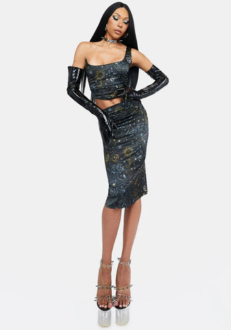 Guide My Life Printed Corset