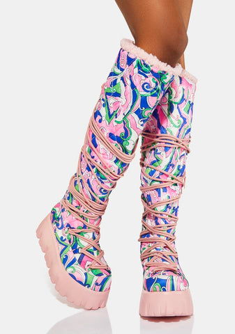 To The Moon Platform Boots