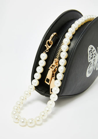Pearly Dates Butterfly Crossbody Handbag