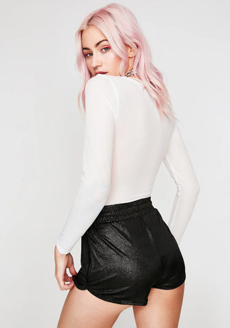 Night Come For Me Drawstring Shorts