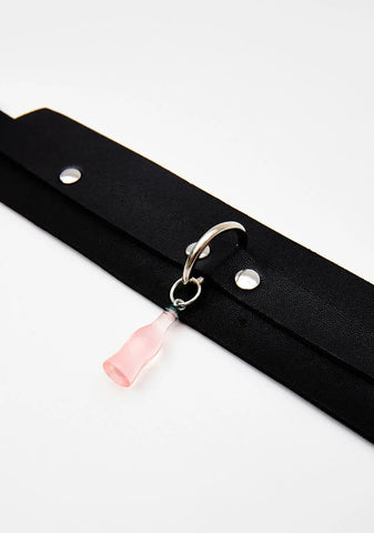 Sippin' On Soda Vegan Leather Choker