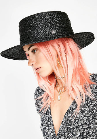 Dark Love In The Garden Straw Hat