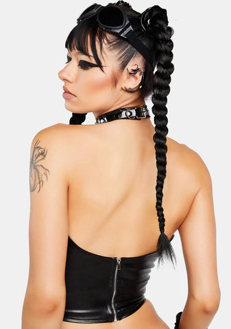 Defiance In Her Corset Top