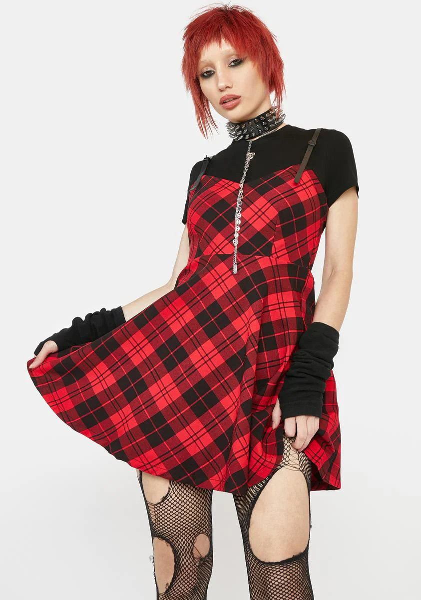 Hell Series Fake Two Piece Dress