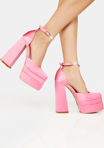 Stuck On You Platform Heels