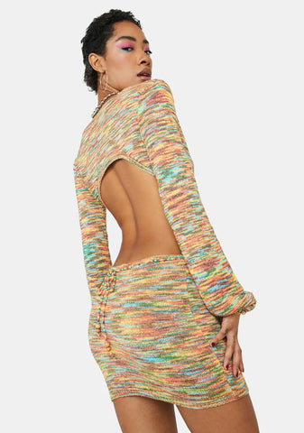 Tangy Sweet Scene Crochet Mini Dress