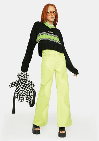 Neon Underworld Wide Leg Jeans