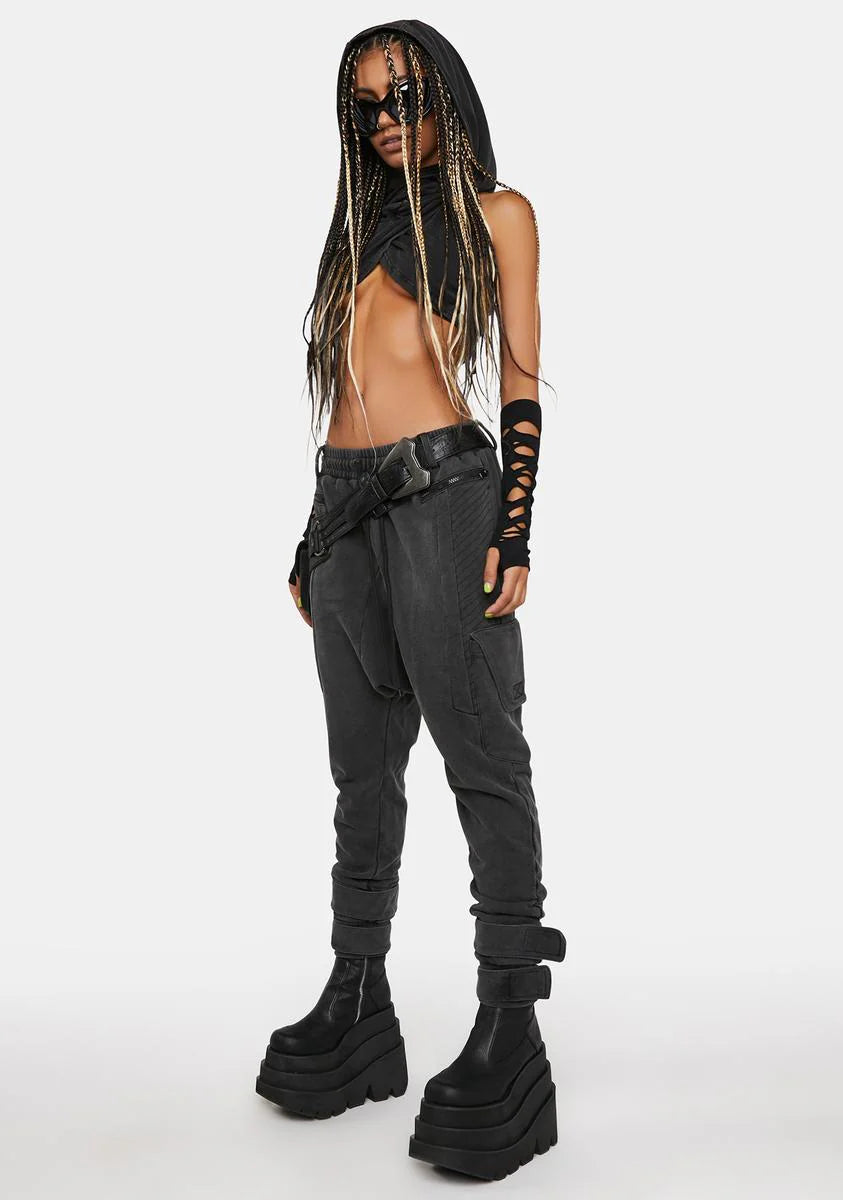 Compression Unisex Drop Crotch Joggers